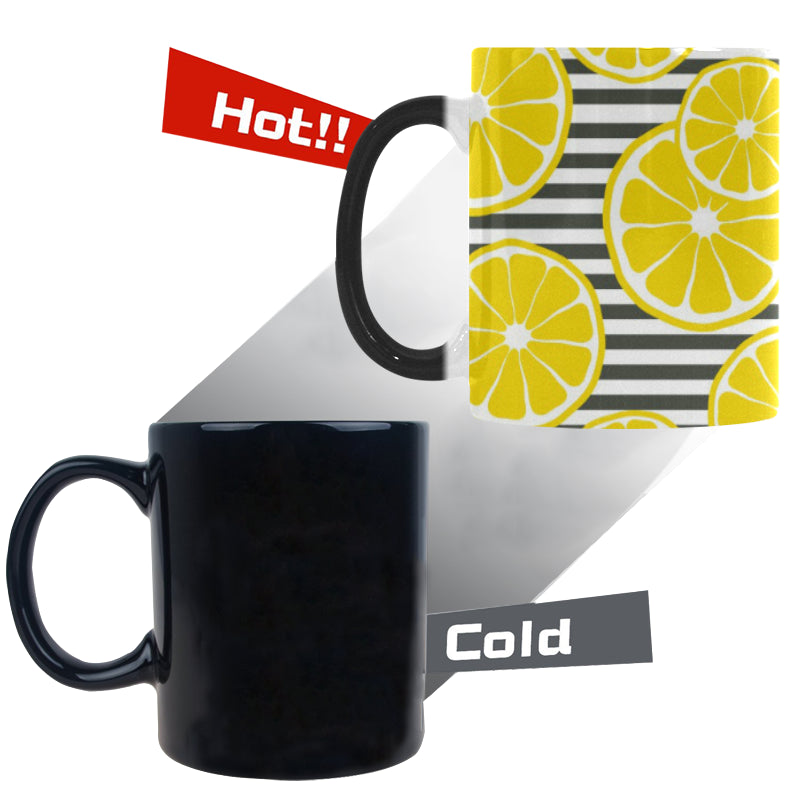 slice of lemon design pattern Morphing Mug Heat Changing Mug