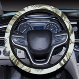 Monkey sloth lemur palm trees pattern Car Steering Wheel Cover