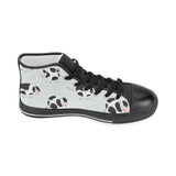 Cute cows pattern Women's High Top Canvas Shoes Black
