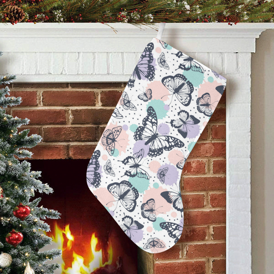 Butterfly pattern Christmas Stocking