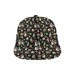 Raccoon watermelon pattern All Over Print Snapback Cap