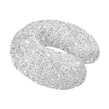 Cartoon hand drawn ice cream black white U-Shaped Travel Neck Pillow