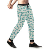 Green ginkgo leaves pattern Unisex Casual Sweatpants