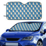 Golden Retriever Pattern Print Design 03 Car Sun Shade