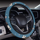 Cute boston terrier dog spattern Car Steering Wheel Cover