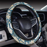 Sea turtle Polynesian Tribal design pattern Car Steering Wheel Cover