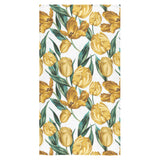 yellow tulips pattern Bath Towel