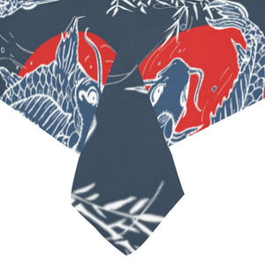 Koi Fish Carp Fishs hand drawn japanese art Tablecloth