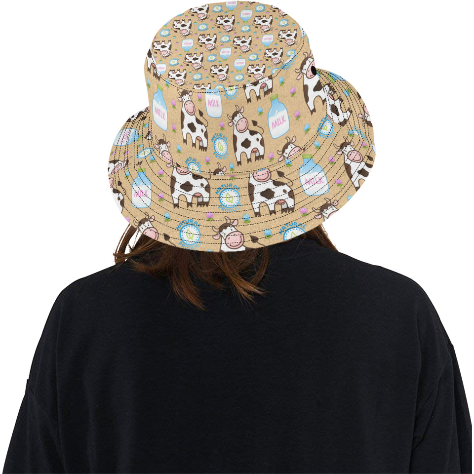 Cow bottle of milk pattern Unisex Bucket Hat