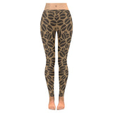 Coffee bean on brown background Women's Legging Fulfilled In US
