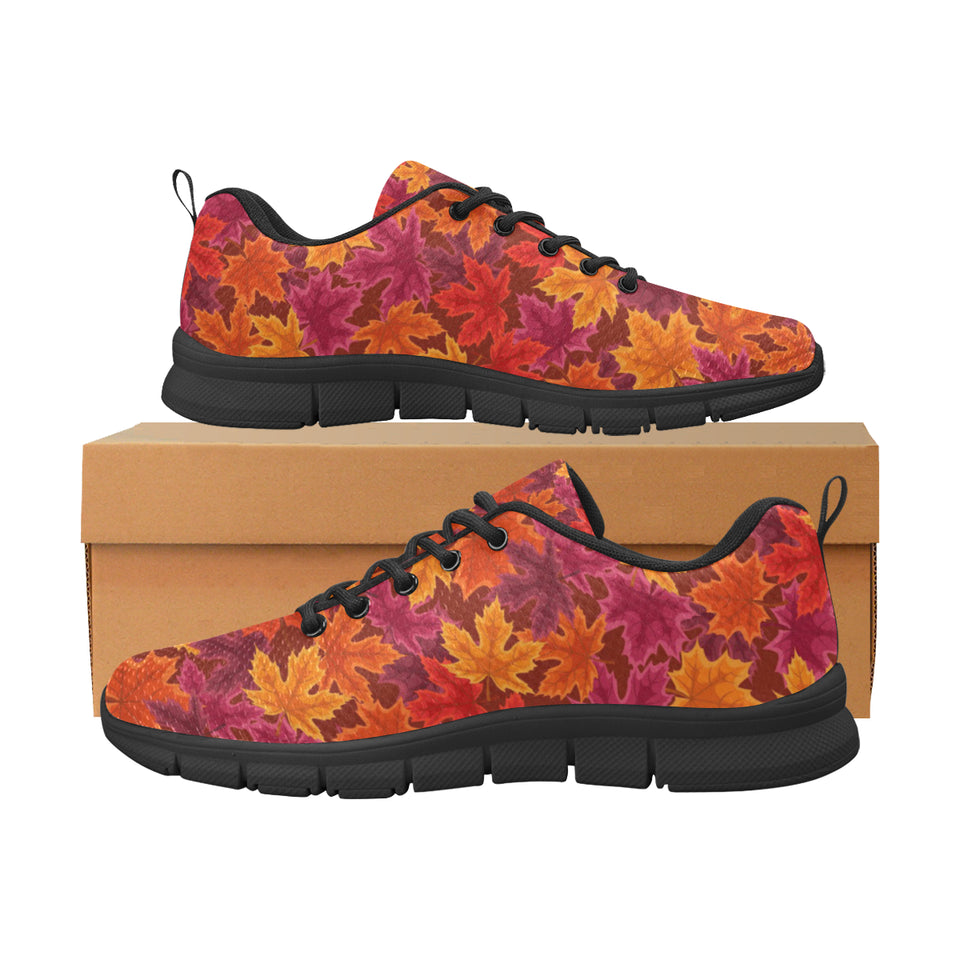 Autumn maple leaf pattern Women's Sneaker Shoes