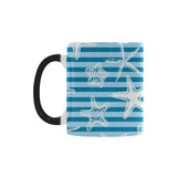 Starfish blue blackground Morphing Mug Heat Changing Mug