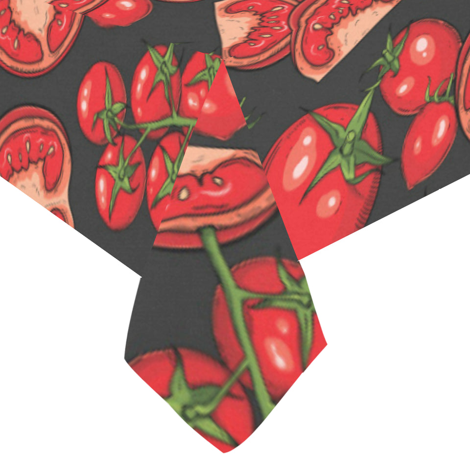 Tomato black background Tablecloth