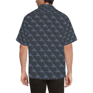 Swordfish Pattern Print Design 03 Men's All Over Print Hawaiian Shirt (Model T58)