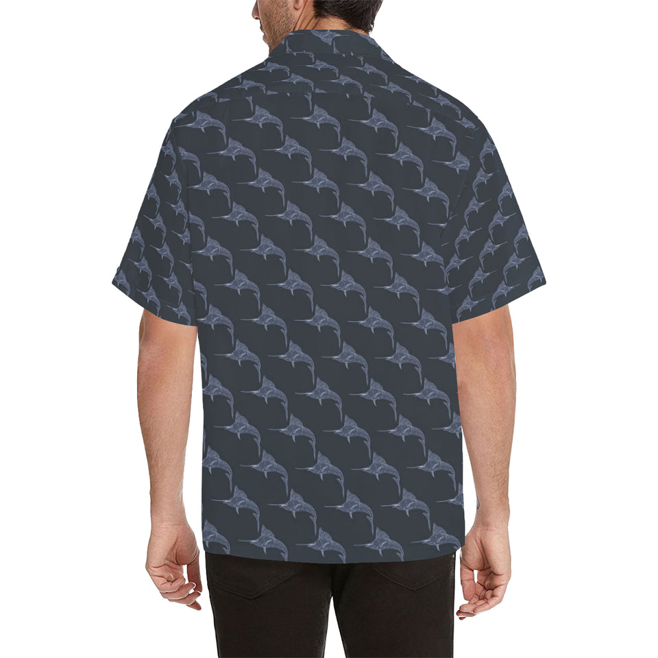 Swordfish Pattern Print Design 03 Men's All Over Print Hawaiian Shirt (Model T58)