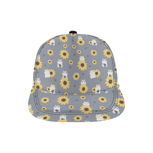 Cute hamster sunflower pattern background All Over Print Snapback Cap