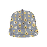 Cute hamster sunflower pattern background All Over Print Snapback Cap