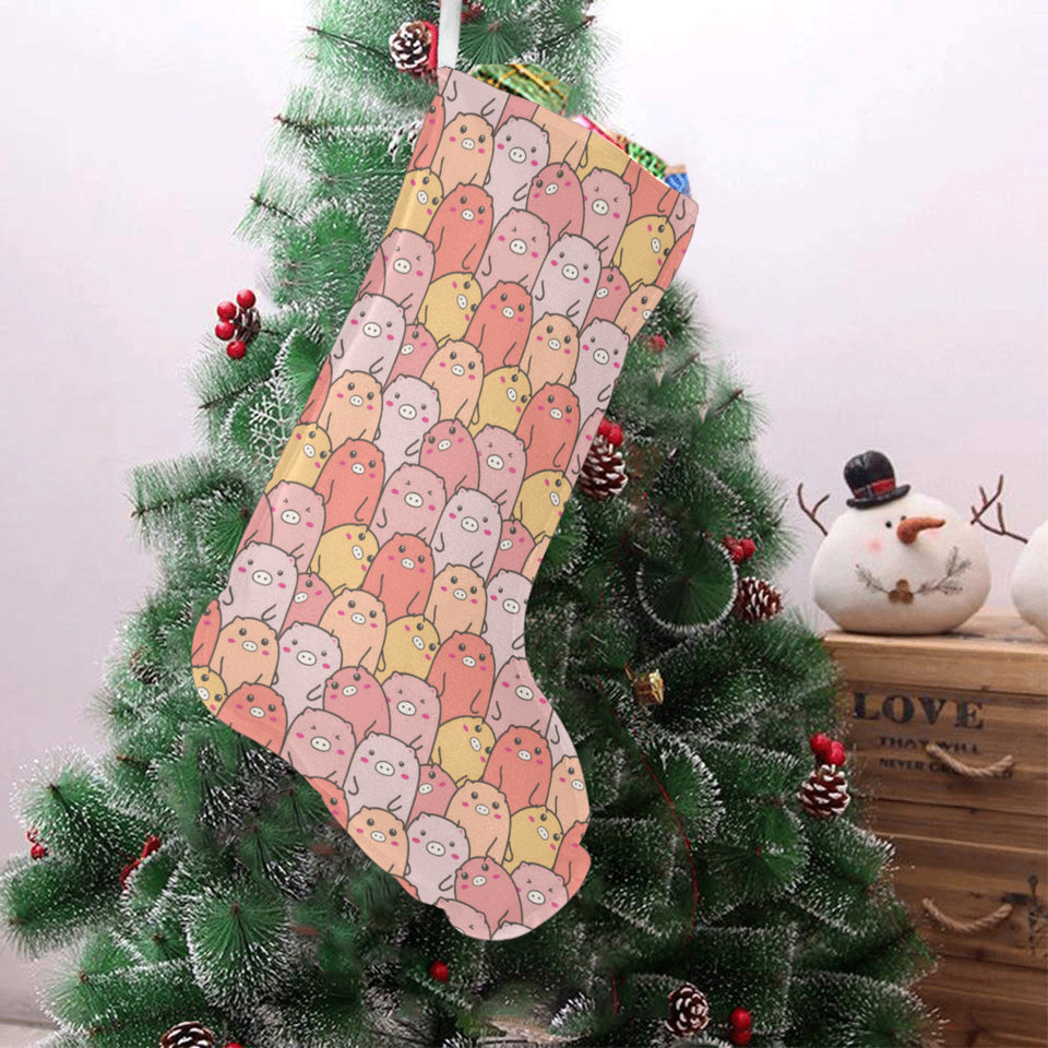 Pig Pattern Print Design 04 Christmas Stocking