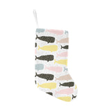 Whale dot pattern Christmas Stocking