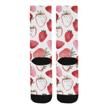 watercolor hand drawn beautiful strawberry pattern Crew Socks