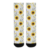 beautiful sunflowers pattern Crew Socks
