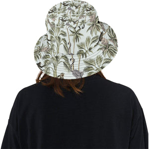 Monkey sloth lemur palm trees pattern Unisex Bucket Hat