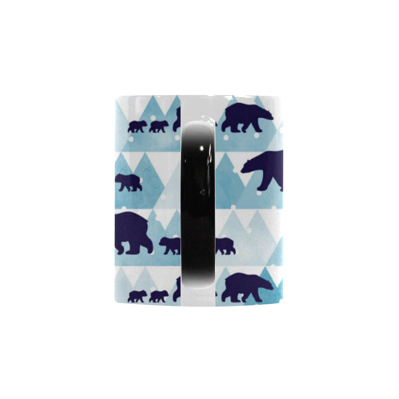 polar bear winter snow pattern Morphing Mug Heat Changing Mug