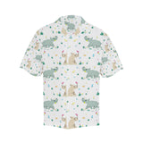 Cute Rhino pattern Men's All Over Print Hawaiian Shirt