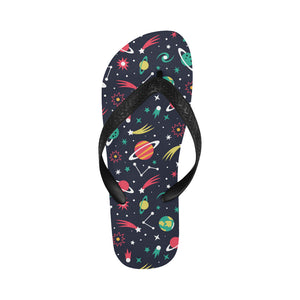 colorful space pattern planet star Unisex Flip Flops