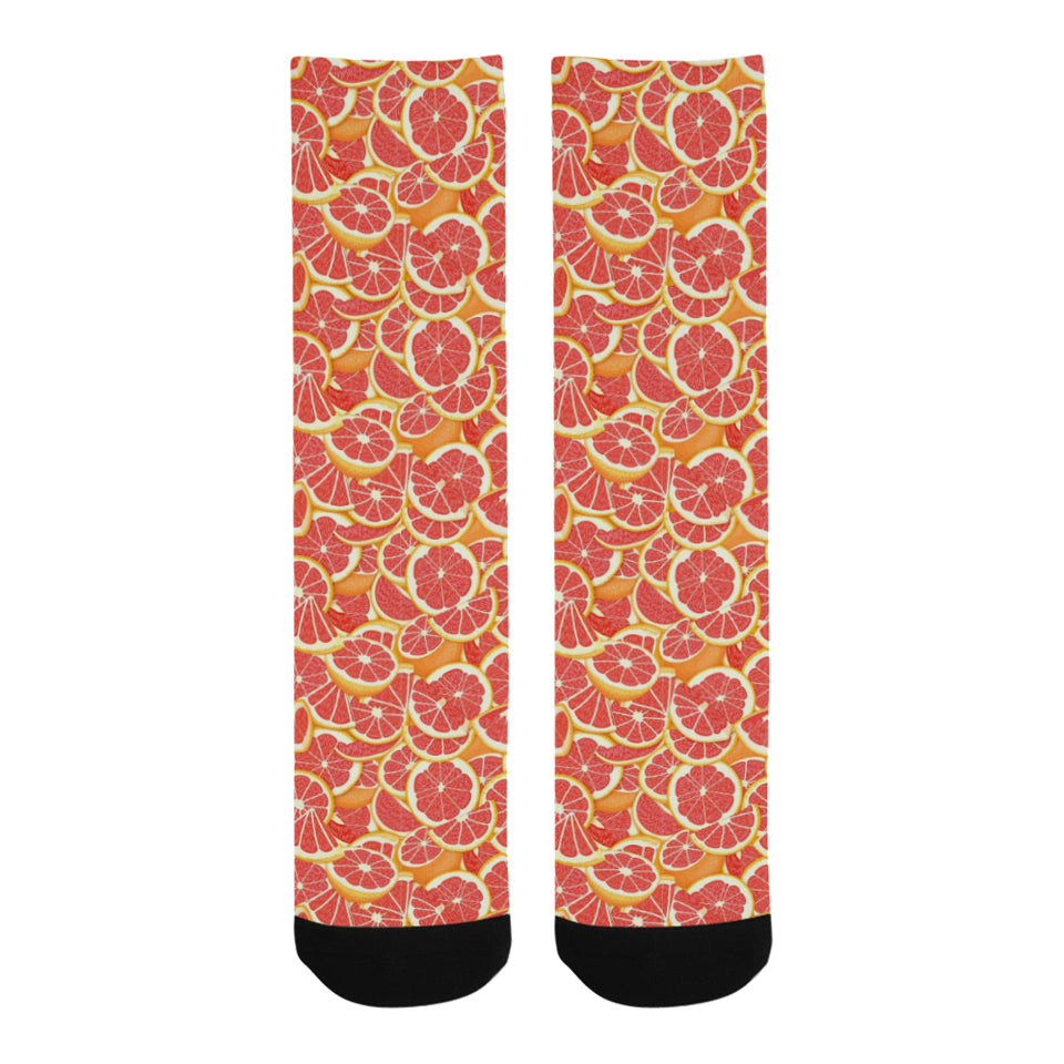 Tropical grapefruit pattern Crew Socks