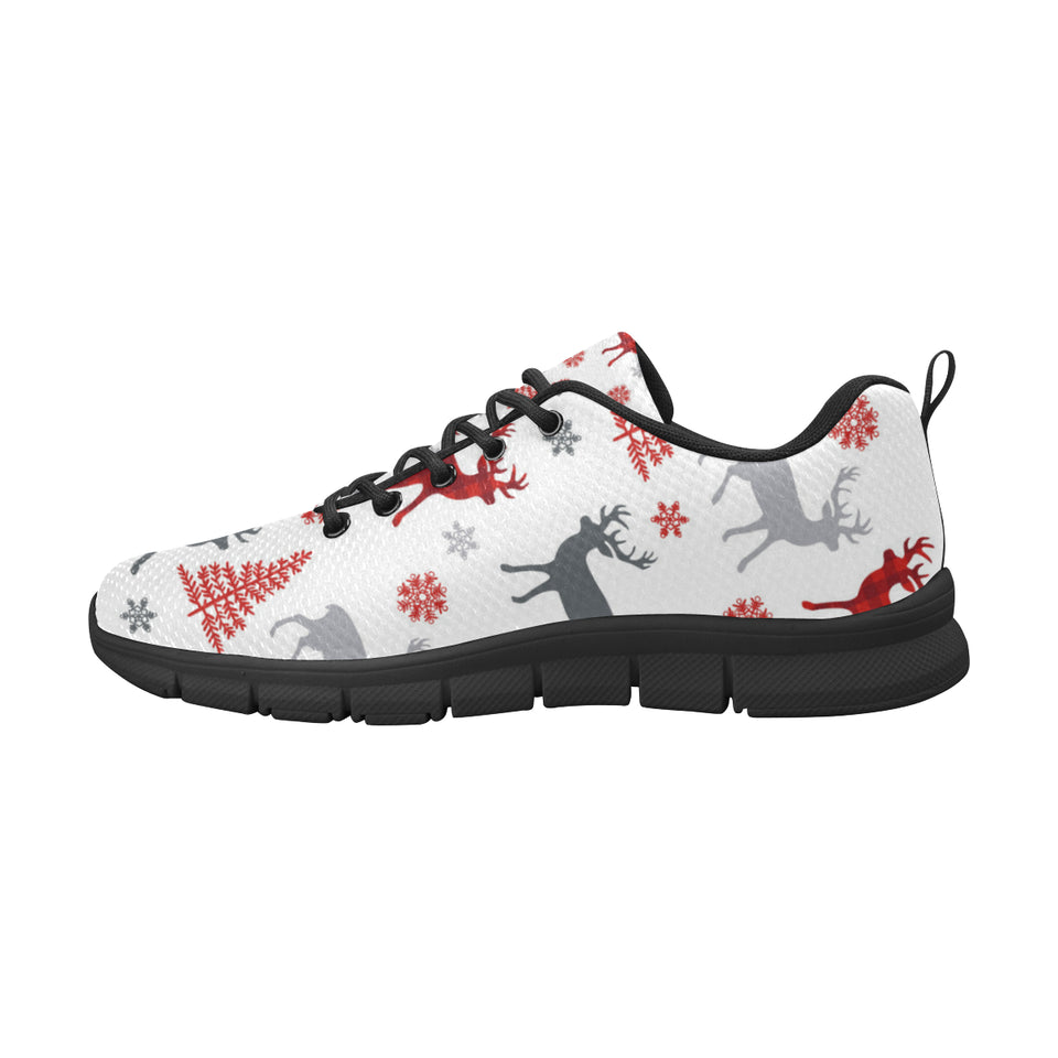 Deer tree snowflakes chrismas pattern Women's Sneaker Shoes