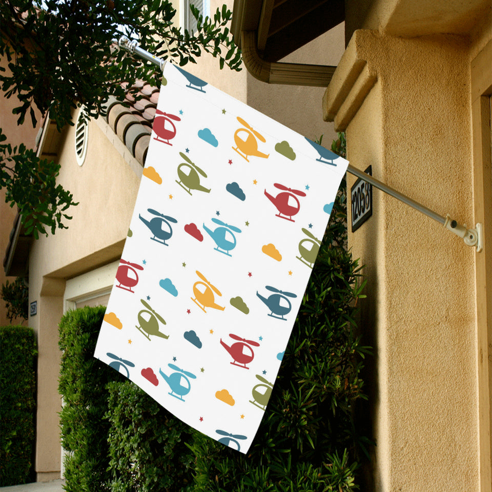 Colorful helicopter pattern House Flag Garden Flag