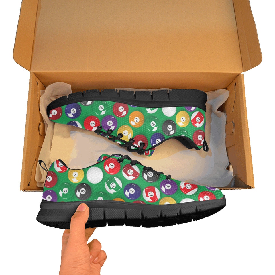 Billiard Ball Pattern Print Design 02 Men's Breathable Sneakers ( Model 055)
