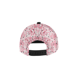 Pink flamingos pattern background All Over Print Snapback Cap