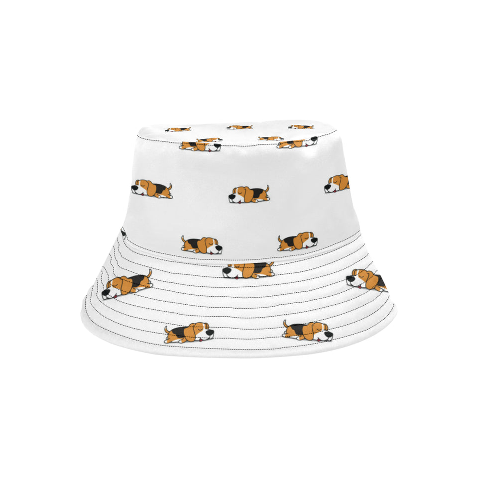 Cute beagle dog sleeping pattern Unisex Bucket Hat