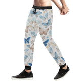blue butterfly pattern Unisex Casual Sweatpants