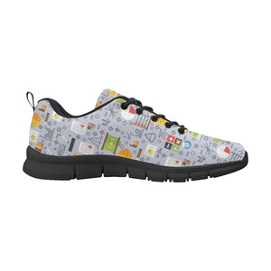 Math Pattern Print Design 04 Women's Sneaker Shoes