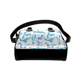 Watercolor dolphin pattern Shoulder Handbag
