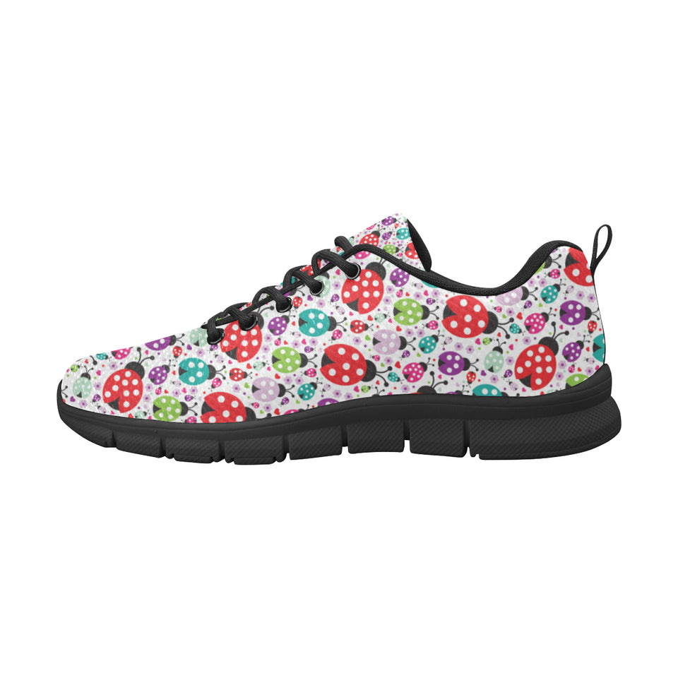 Ladybug Pattern Print Design 03 Men's Breathable Sneakers ( Model 055)