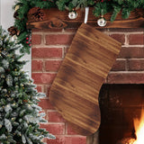 Wood Printed Pattern Print Design 04 Christmas Stocking