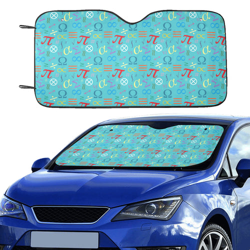 Math Pattern Print Design 02 Car Sun Shade