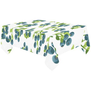 blueberry white background Tablecloth