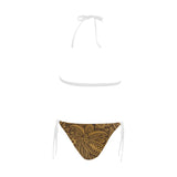 cacao beans tribal polynesian pattern background Sexy Bikinis Two-Piece Swimsuits