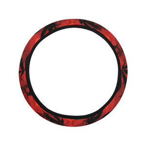 Canabis Marijuana Weed Pattern Print Design 03 Car Steering Wheel Cover