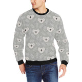 Cute koala leaves pattern Men's Crew Neck Sweatshirt