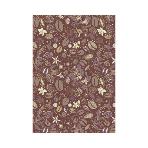 Coffee bean flower pattern House Flag Garden Flag