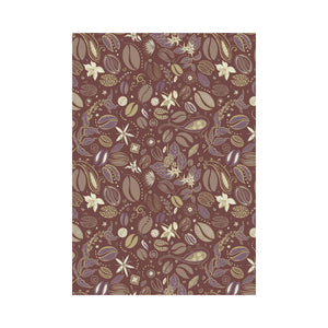 Coffee bean flower pattern House Flag Garden Flag