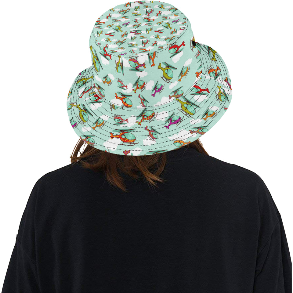 Helicopter design pattern Unisex Bucket Hat