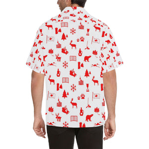 Canada Pattern Print Design 04 Men's All Over Print Hawaiian Shirt (Model T58)