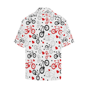 Bicycle Pattern Print Design 04 Men's All Over Print Hawaiian Shirt (Model T58)